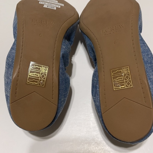 NWT J.Crew Emma Studded Cap Toe Fabric Ballet Shoe Size 6 - Picture 10 of 14
